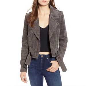 BlankNYC / Suede Moto Jacket / Shadow Gray / Size M